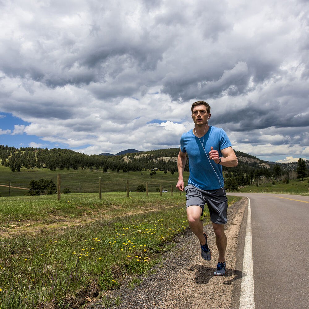 Vibram FiveFingers Herre Løbesko Sort/Gul - V-Run - 0162SXOPG